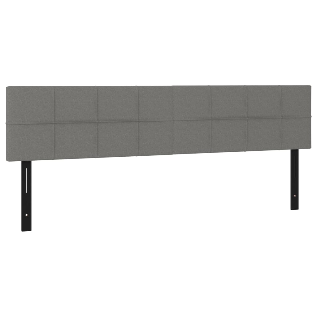 vidaXL Cabeceros 2 unidades de tela gris oscuro 80x5x78/88 cm