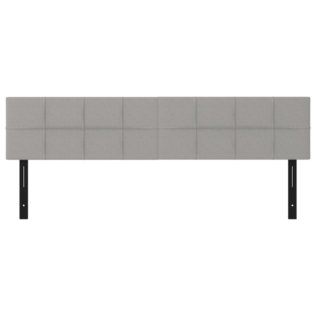 vidaXL Cabeceros 2 unidades de tela gris claro 100x5x78/88 cm