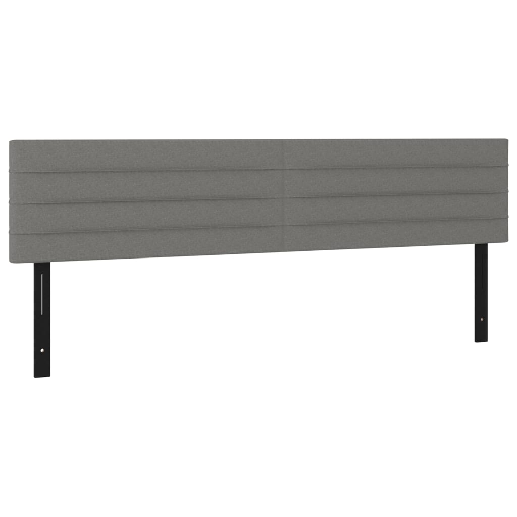 vidaXL Cabeceros 2 unidades de tela gris oscuro 80x5x78/88 cm