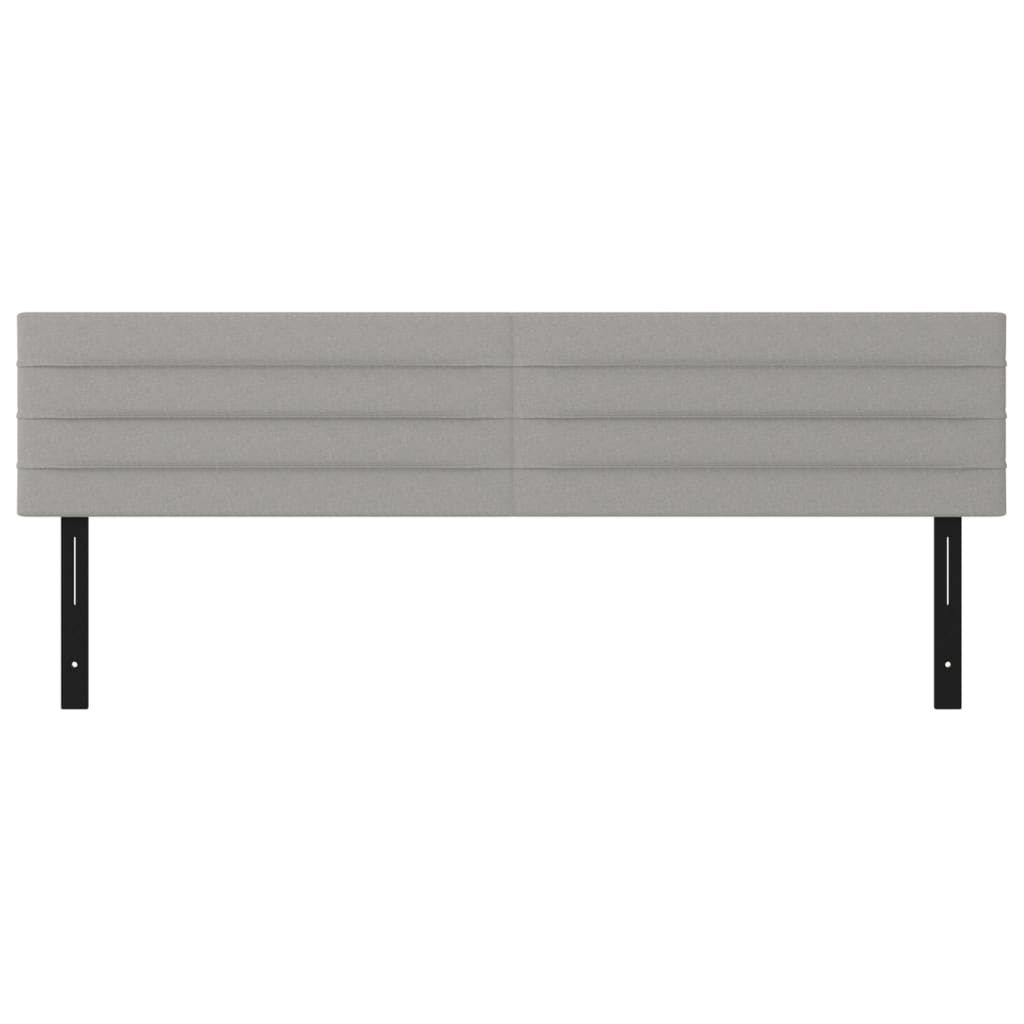 vidaXL Cabeceros 2 unidades de tela gris claro 100x5x78/88 cm