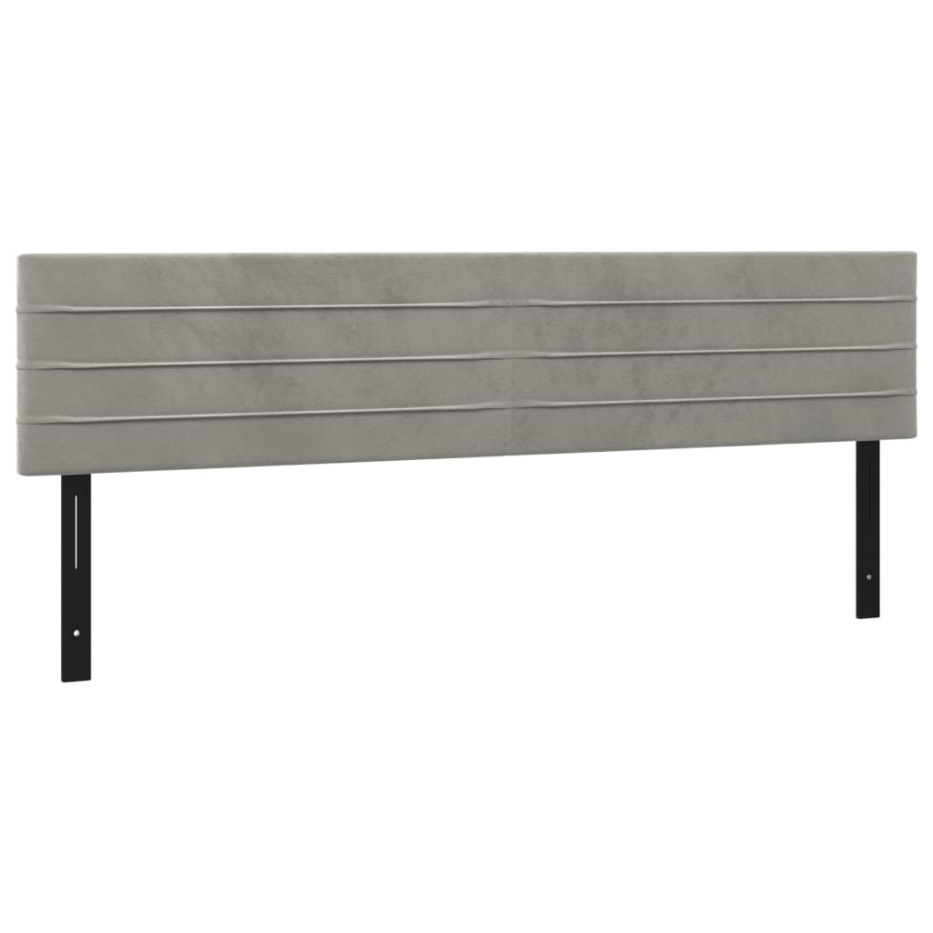 vidaXL Cabeceros 2 unidades de terciopelo gris claro 100x5x78/88 cm