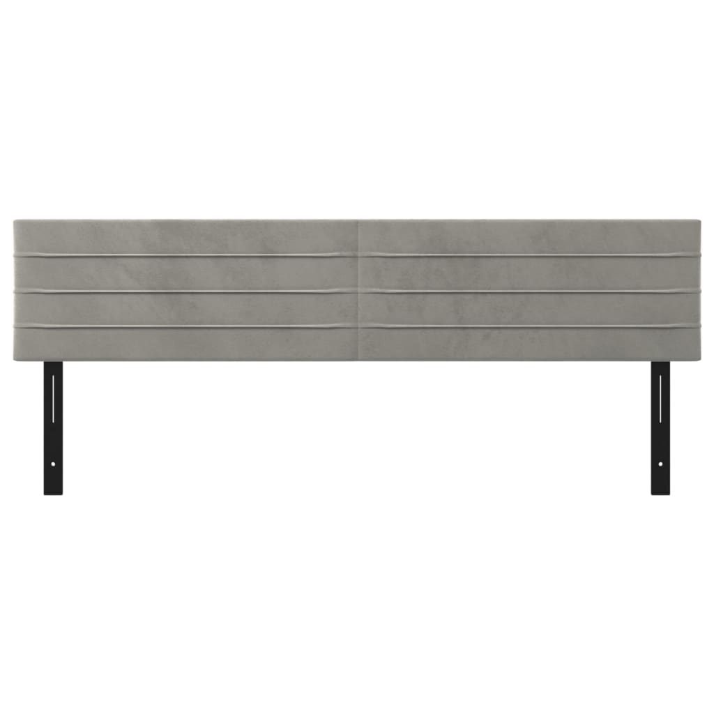 vidaXL Cabeceros 2 unidades de terciopelo gris claro 100x5x78/88 cm