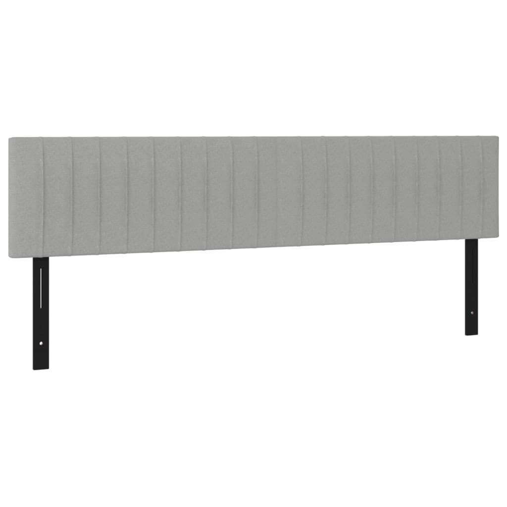 vidaXL Cabeceros 2 unidades de tela gris claro 100x5x78/88 cm