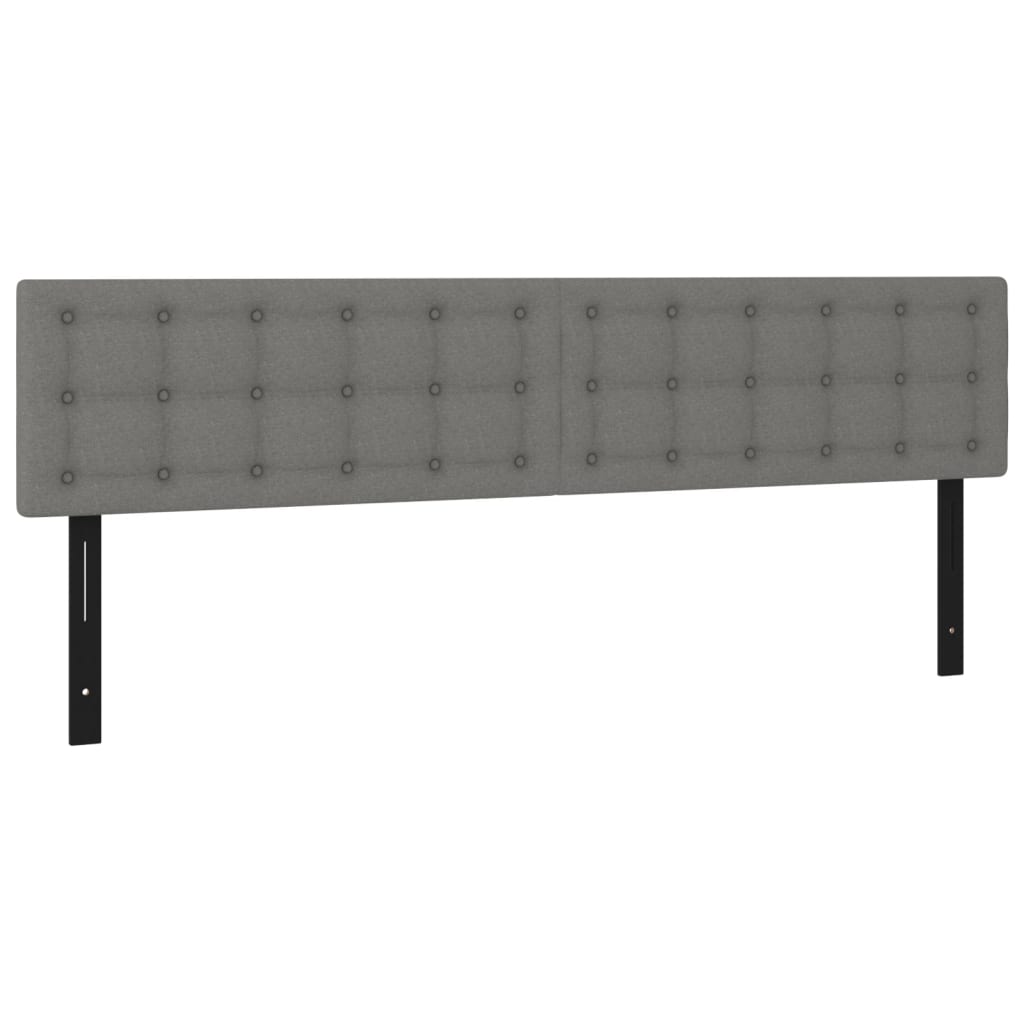 vidaXL Cabeceros 2 unidades de tela gris oscuro 80x5x78/88 cm