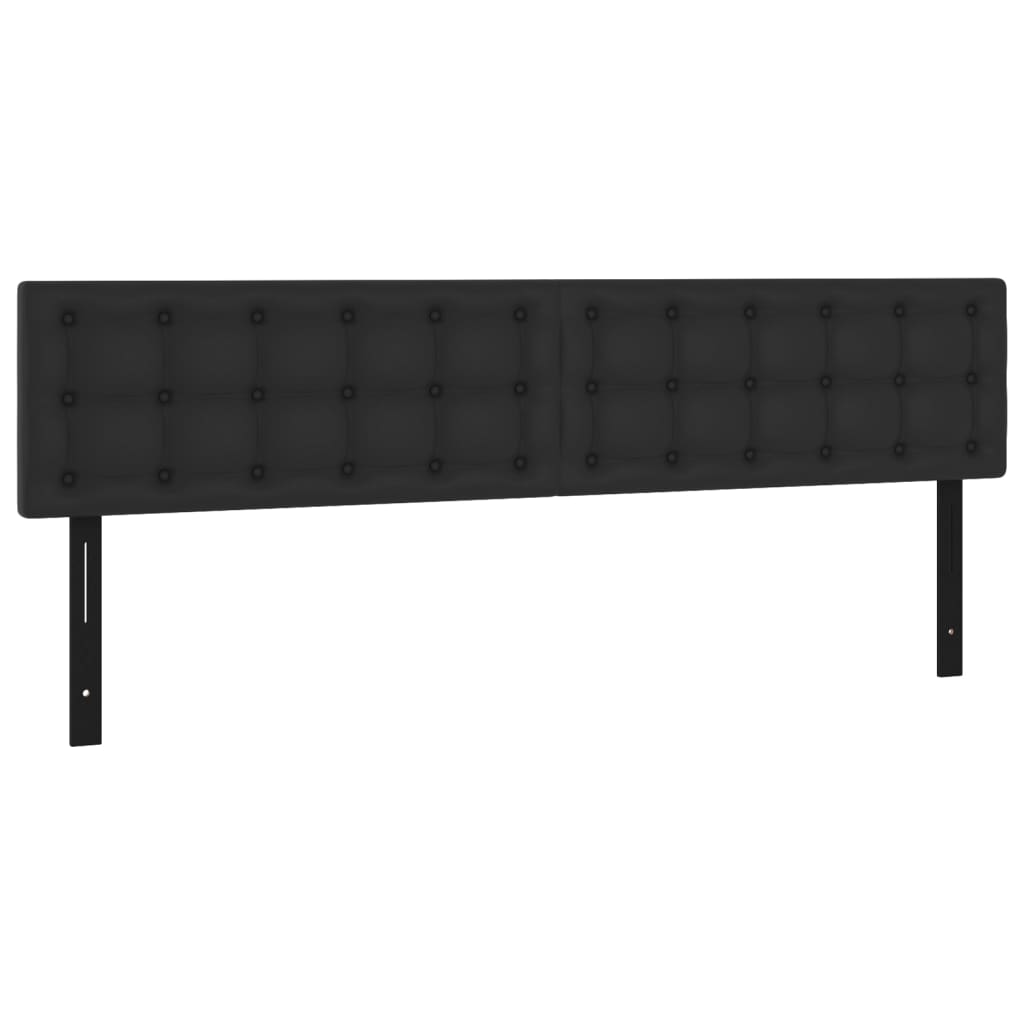 vidaXL Cabeceros 2 unidades de cuero sintético negro 90x5x78/88 cm