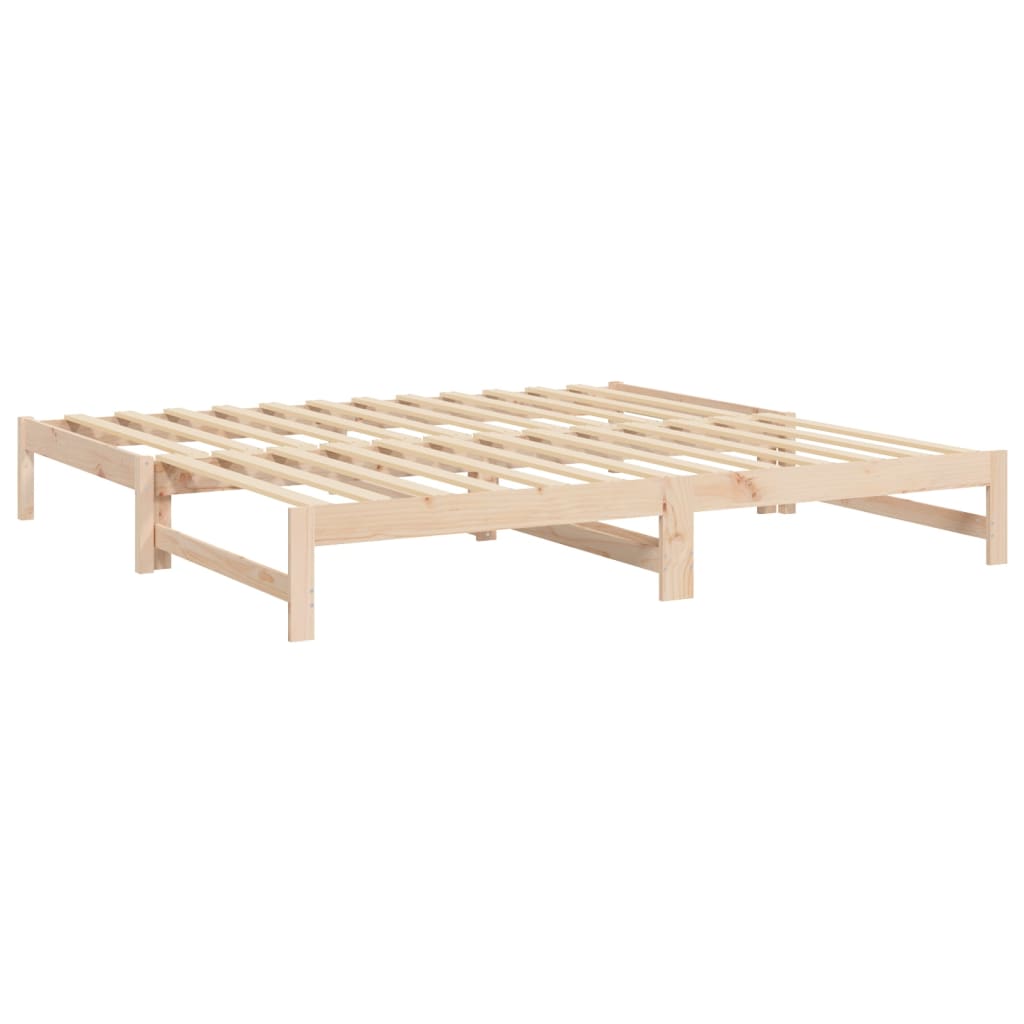 vidaXL Sofá cama extraíble madera maciza de pino 2x(90x200) cm