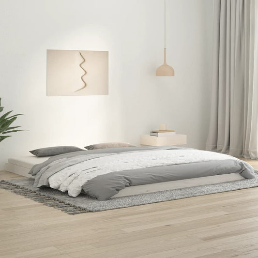 vidaXL Cama sin colchón madera maciza de pino blanca 180x200 cm