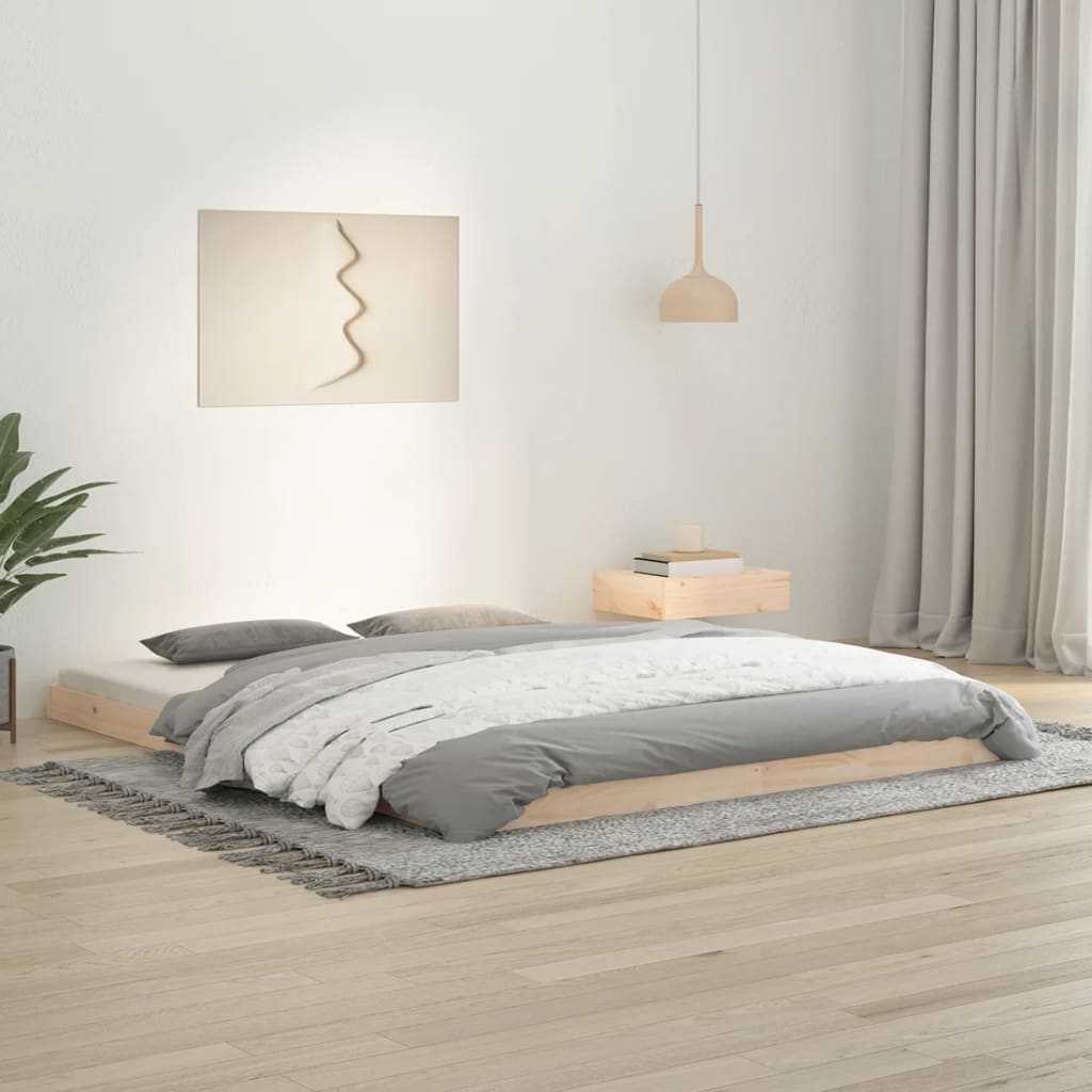 vidaXL Estructura de cama sin colchón madera maciza de pino 160x200 cm