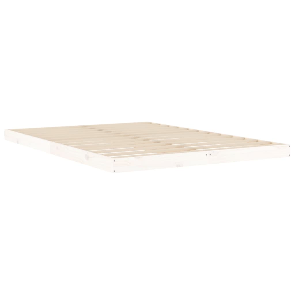 vidaXL Estructura de cama sin colchón madera de pino blanca 140x200 cm