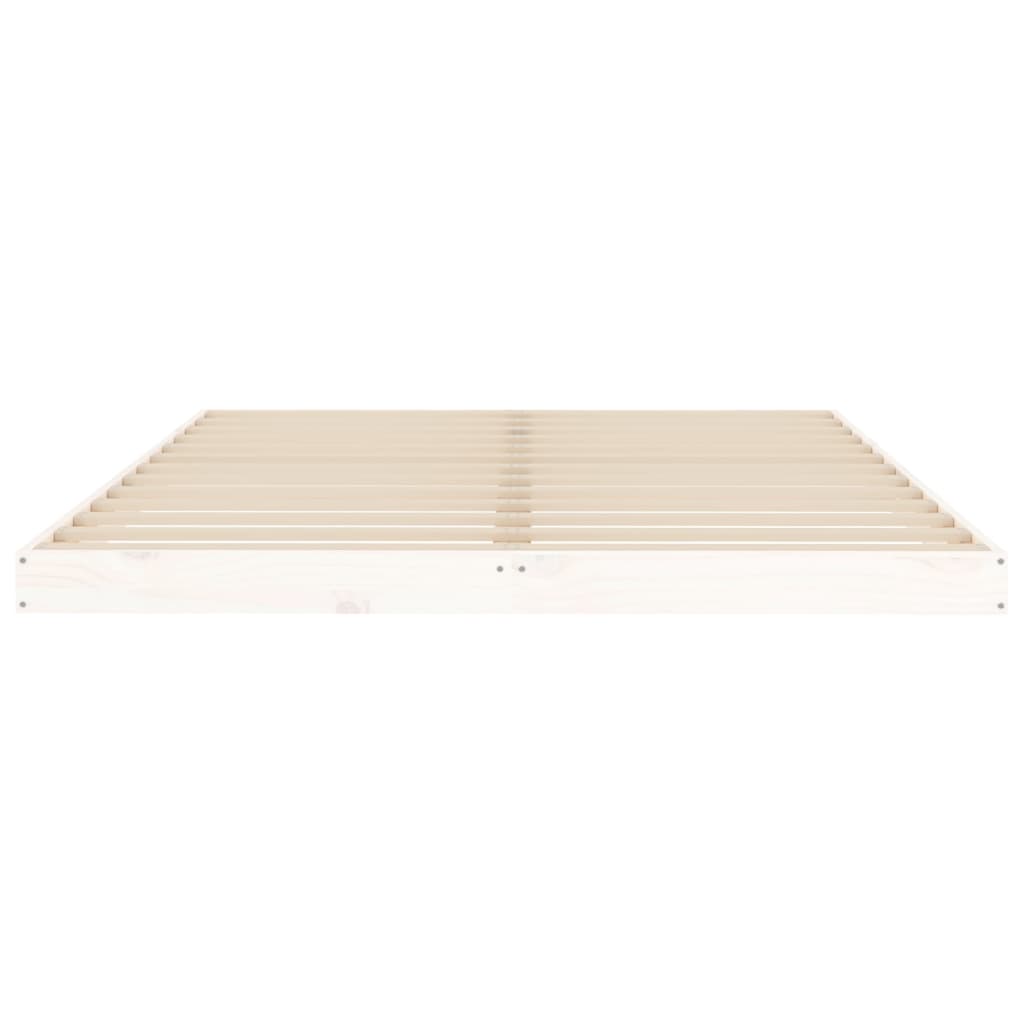 vidaXL Estructura de cama sin colchón madera de pino blanca 140x200 cm