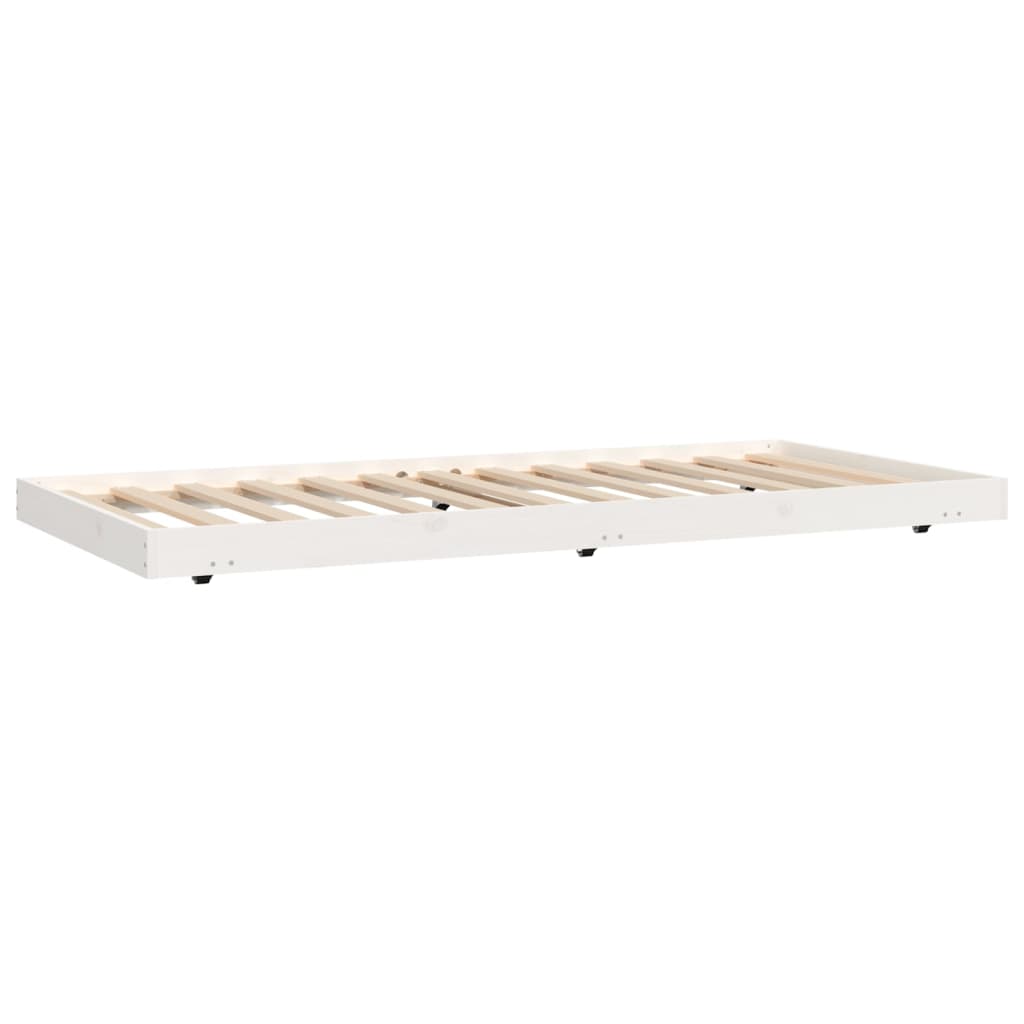 vidaXL Estructura de cama sin colchón madera maciza blanca 75x190 cm