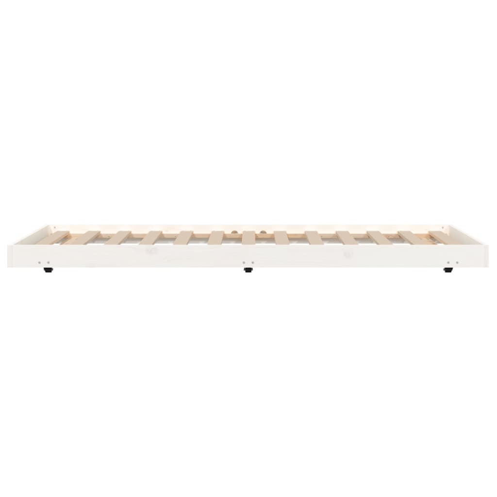 vidaXL Estructura de cama sin colchón madera maciza blanca 75x190 cm