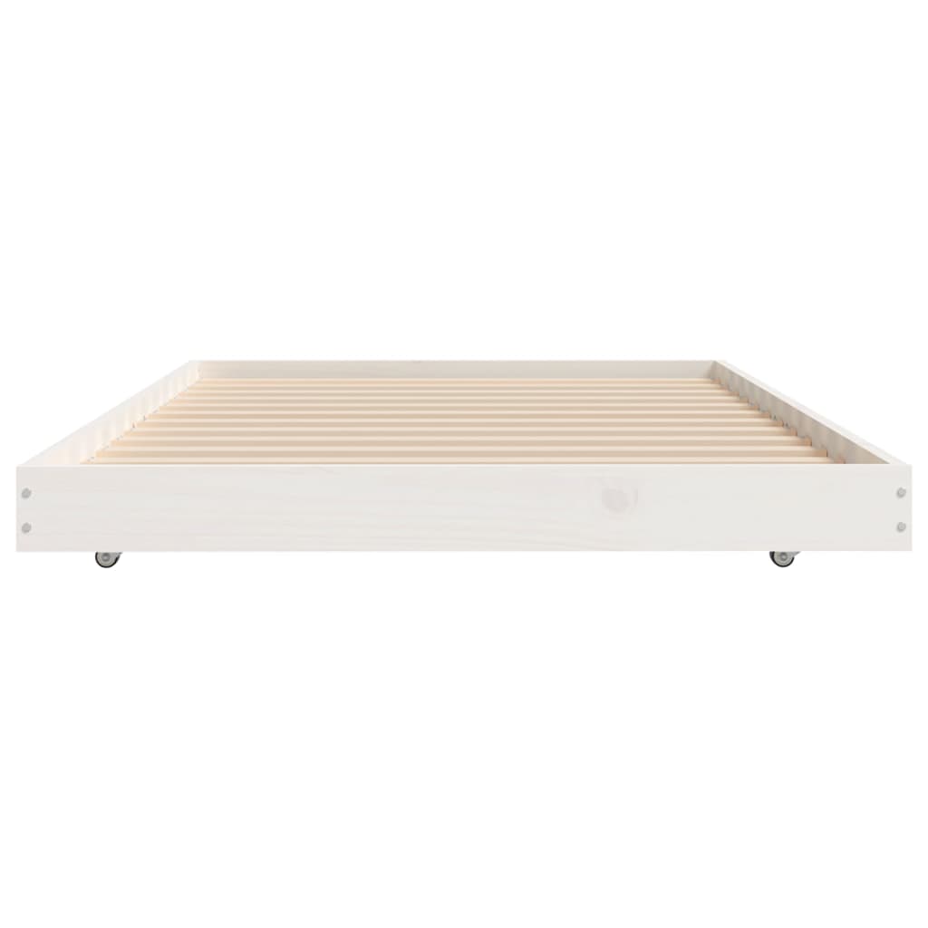 vidaXL Estructura de cama sin colchón madera maciza blanca 75x190 cm