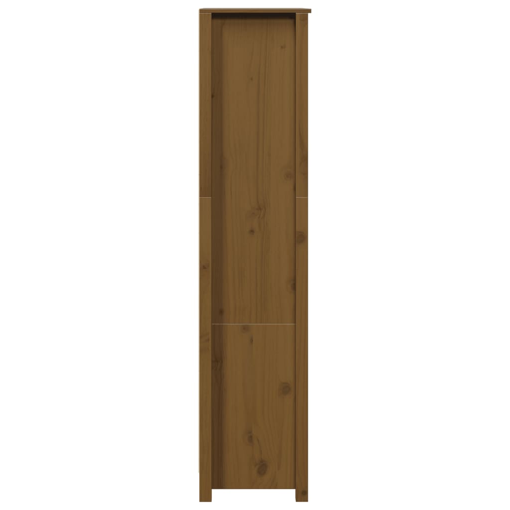 vidaXL Aparador alto madera maciza de pino marrón miel 80x35x154 cm