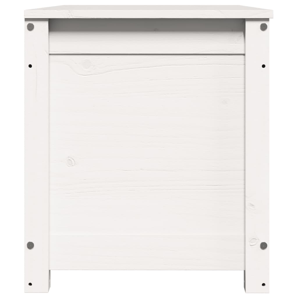 vidaXL Caja de almacenaje madera maciza de pino blanco 80x40x45,5 cm