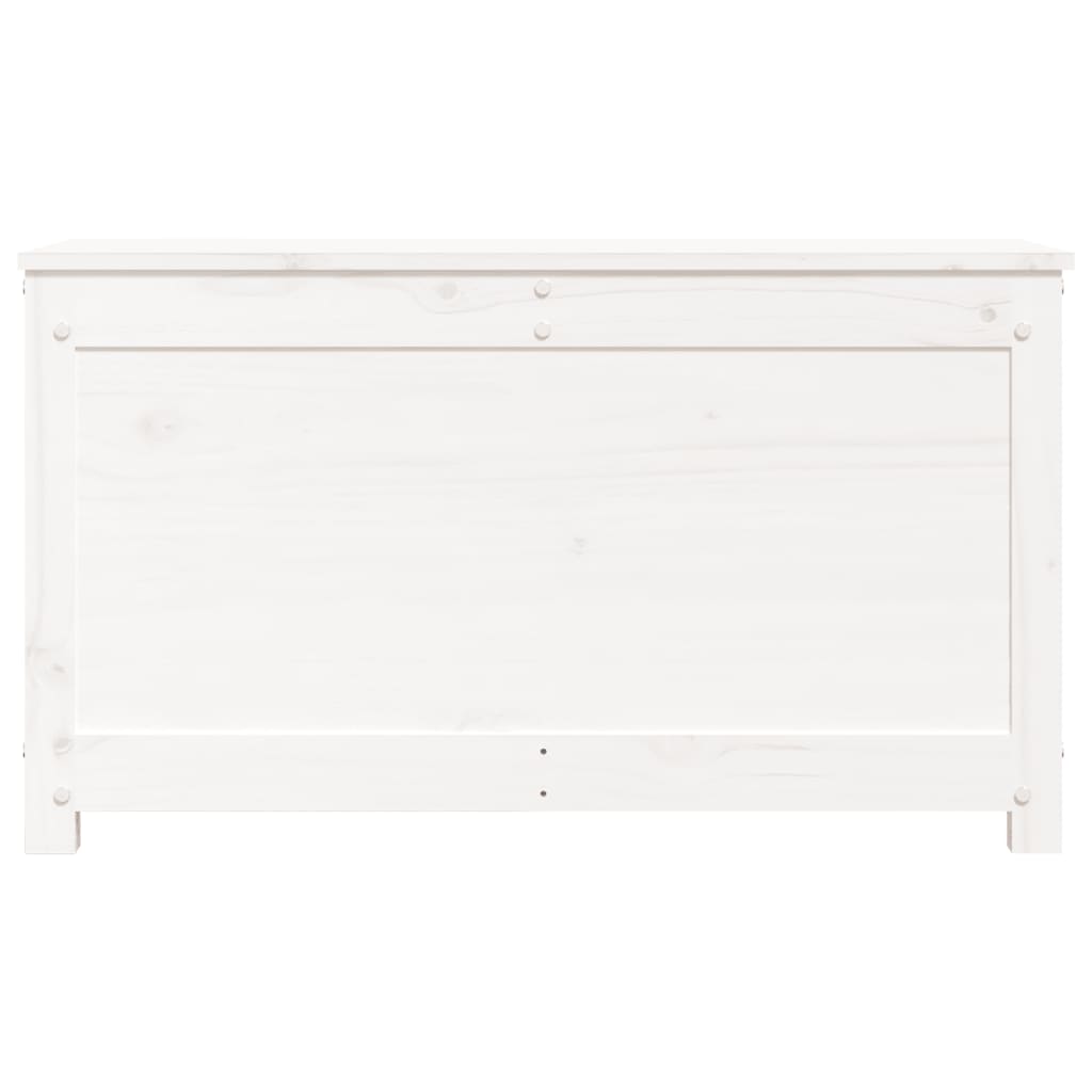 vidaXL Caja de almacenaje madera maciza de pino blanco 80x40x45,5 cm