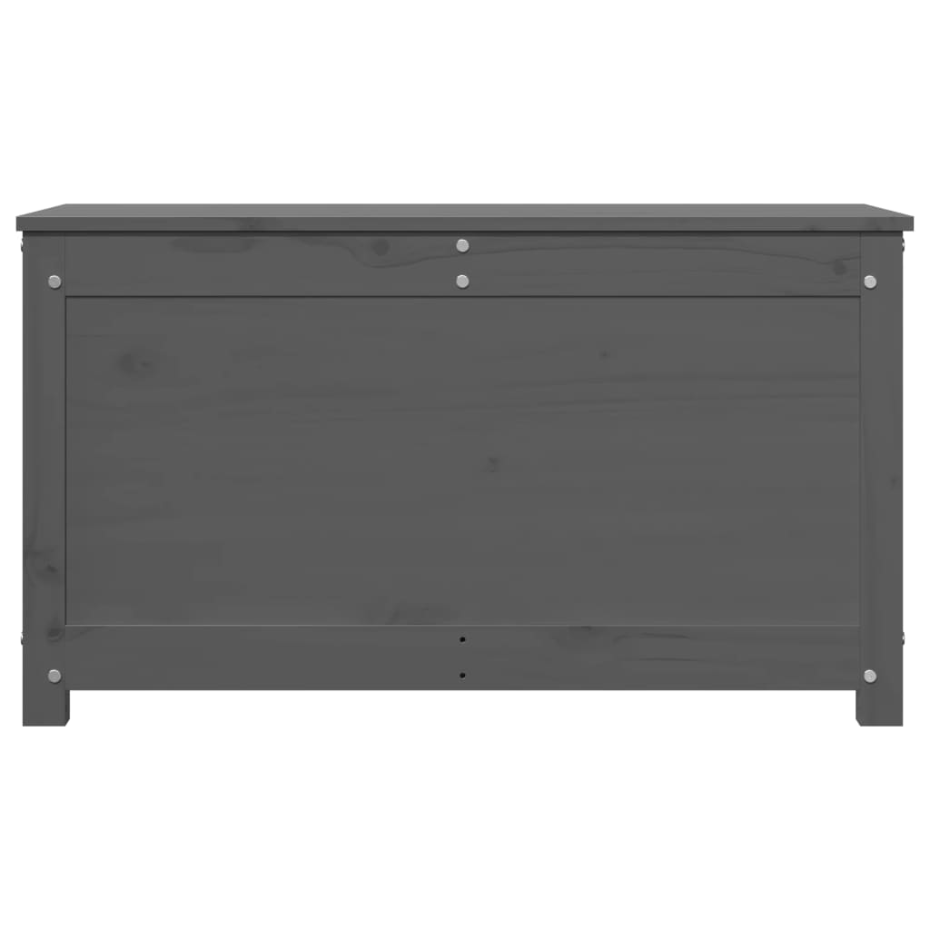 vidaXL Caja de almacenaje madera maciza de pino gris 80x40x45,5 cm