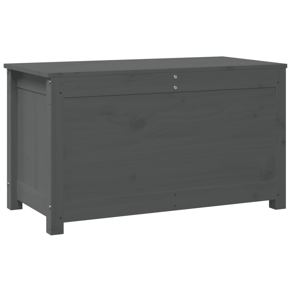 vidaXL Caja de almacenaje madera maciza de pino gris 80x40x45,5 cm