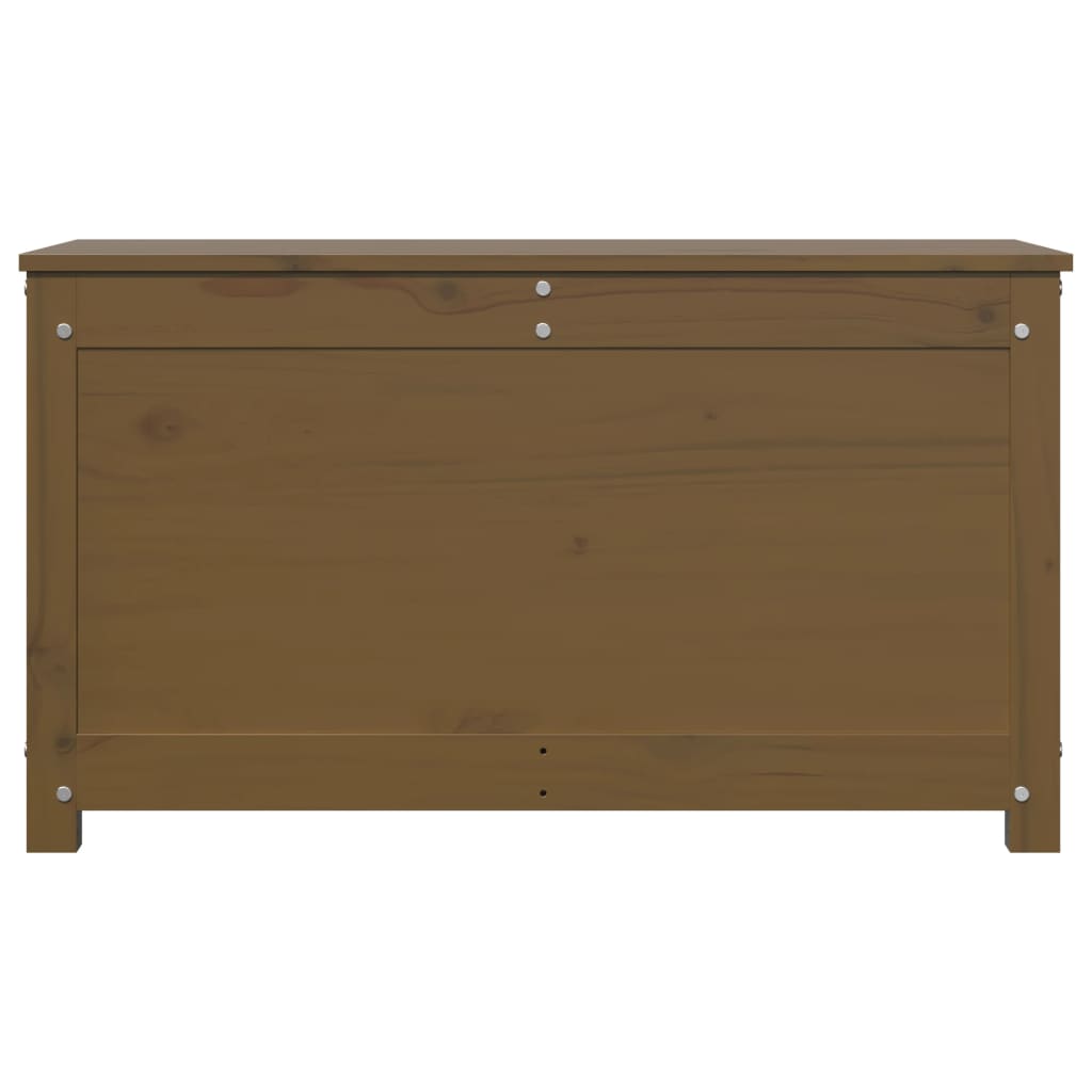 vidaXL Caja de almacenaje madera maciza pino marrón miel 80x40x45,5 cm