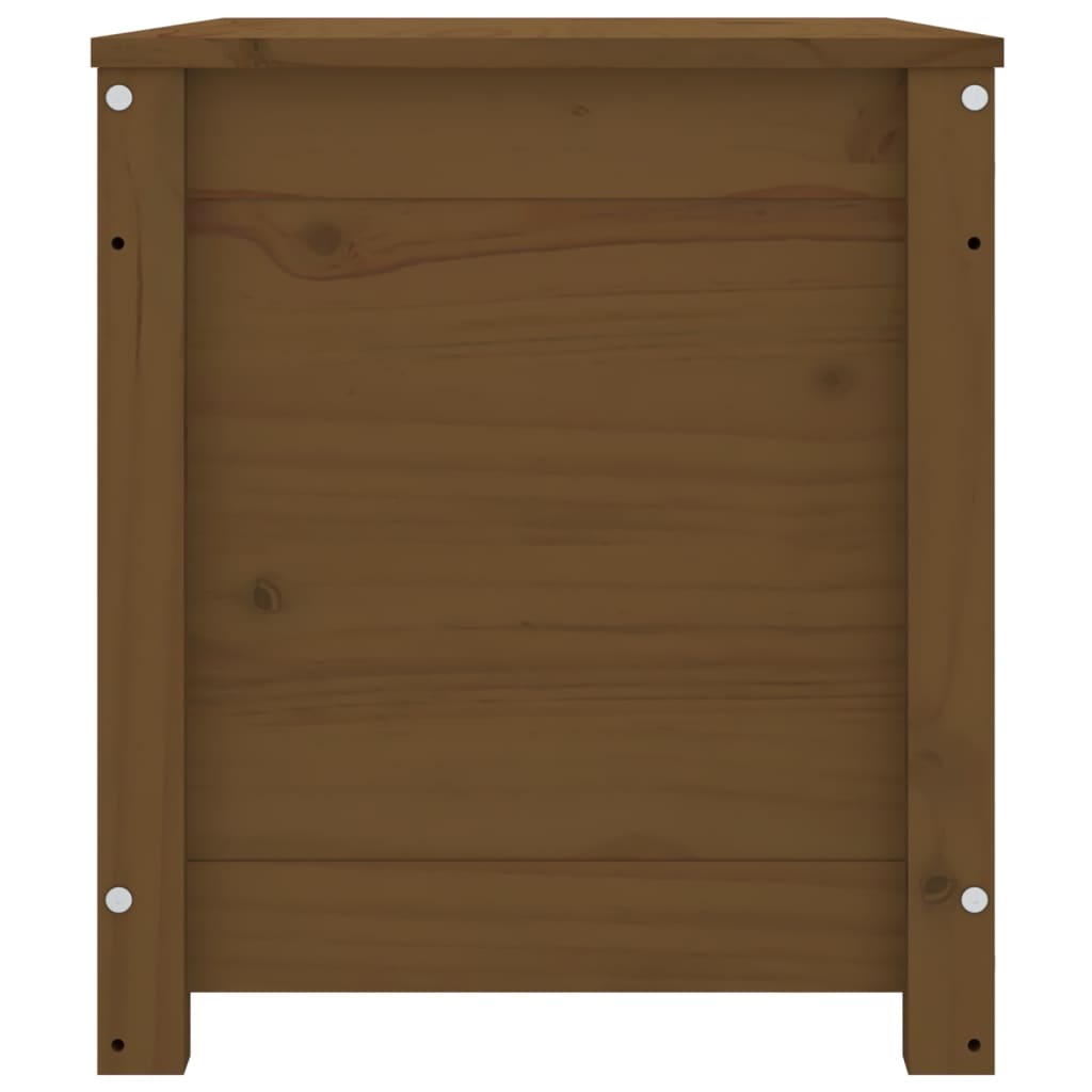 vidaXL Caja de almacenaje madera maciza pino marrón miel 80x40x45,5 cm