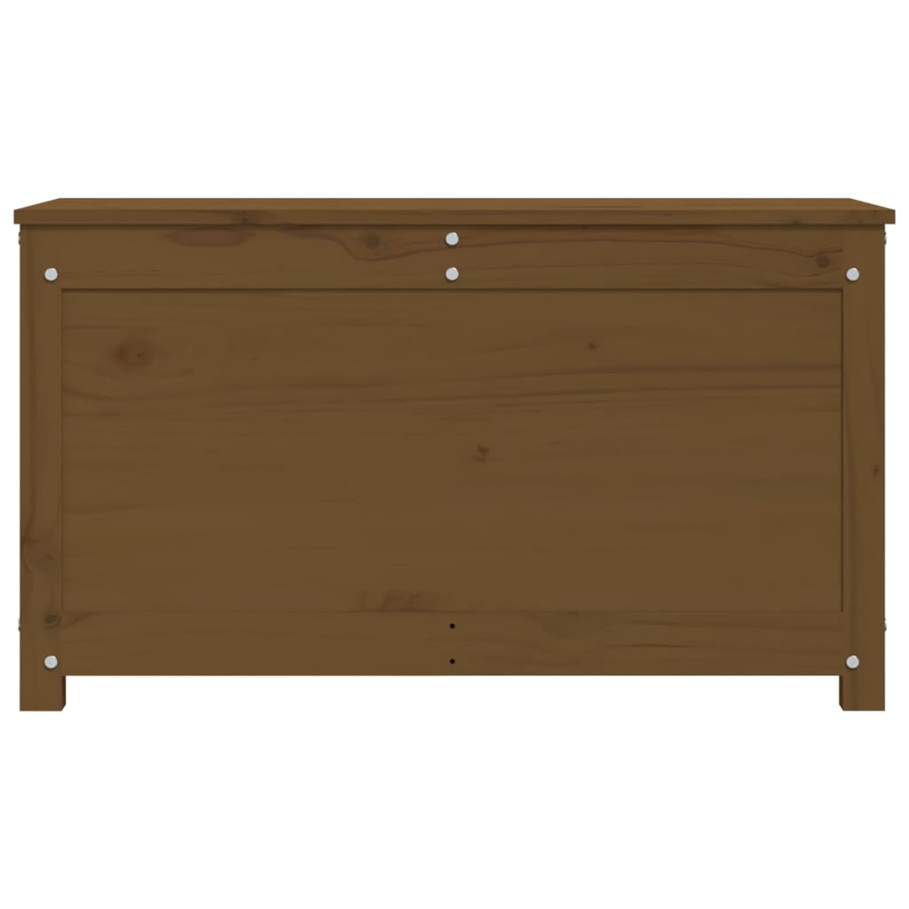 vidaXL Caja de almacenaje madera maciza pino marrón miel 80x40x45,5 cm