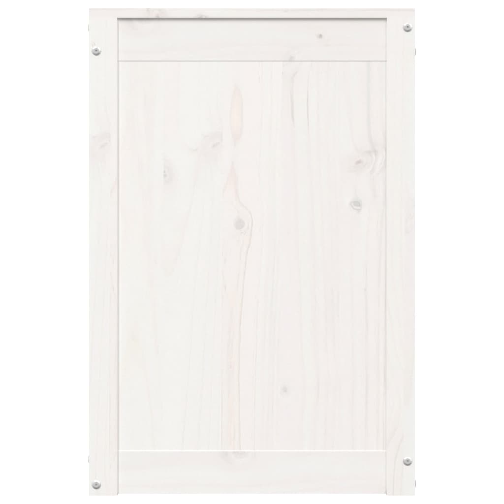 vidaXL Baúl para la colada madera maciza de pino blanco 44x44x66 cm