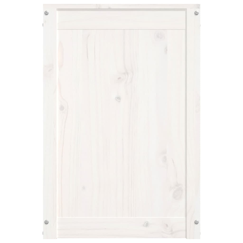 vidaXL Baúl para la colada madera maciza de pino blanco 44x44x66 cm