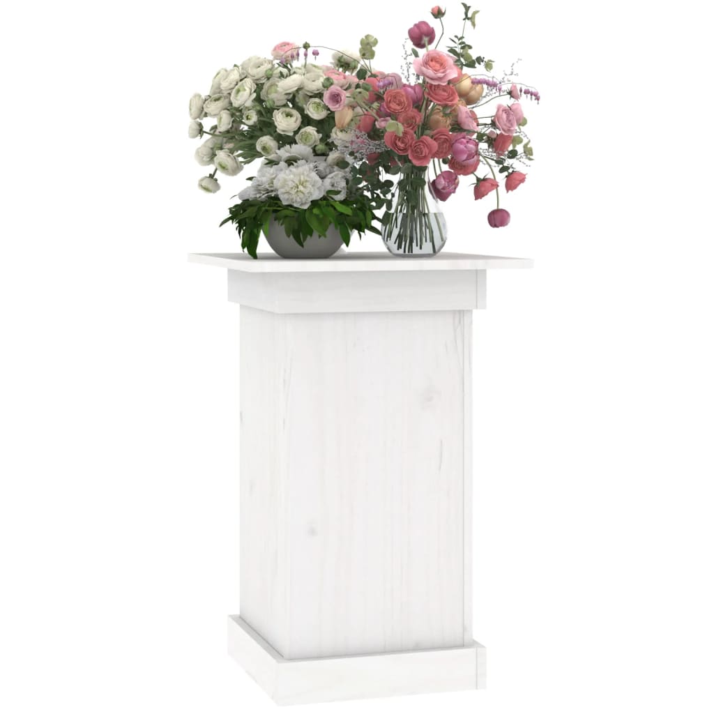 vidaXL Soporte para plantas madera maciza de pino blanco 40x40x60 cm