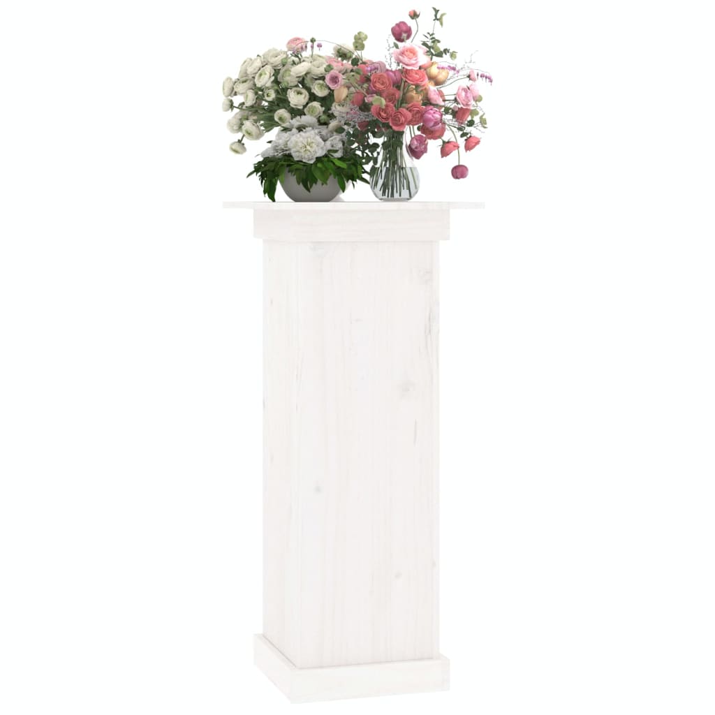 vidaXL Soporte para plantas madera maciza de pino blanco 40x40x90 cm