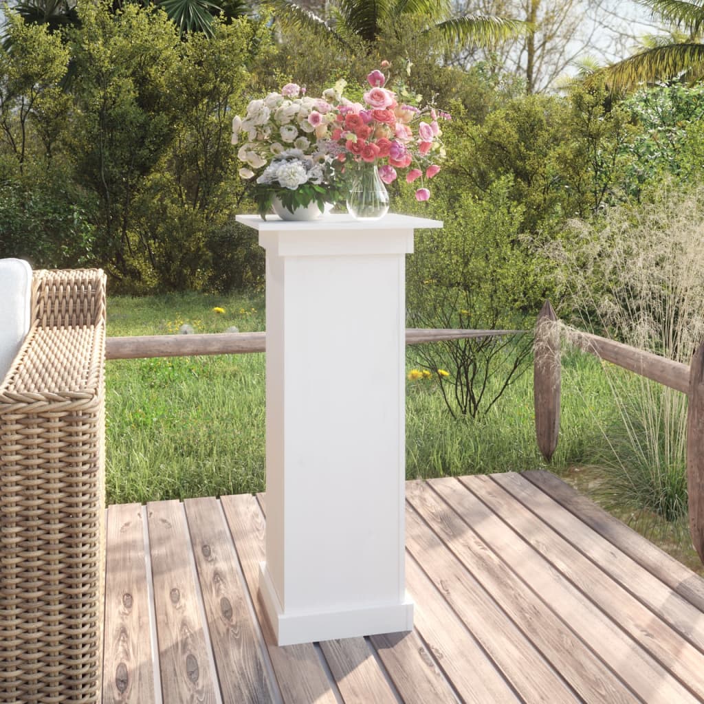 vidaXL Soporte para plantas madera maciza de pino blanco 40x40x90 cm