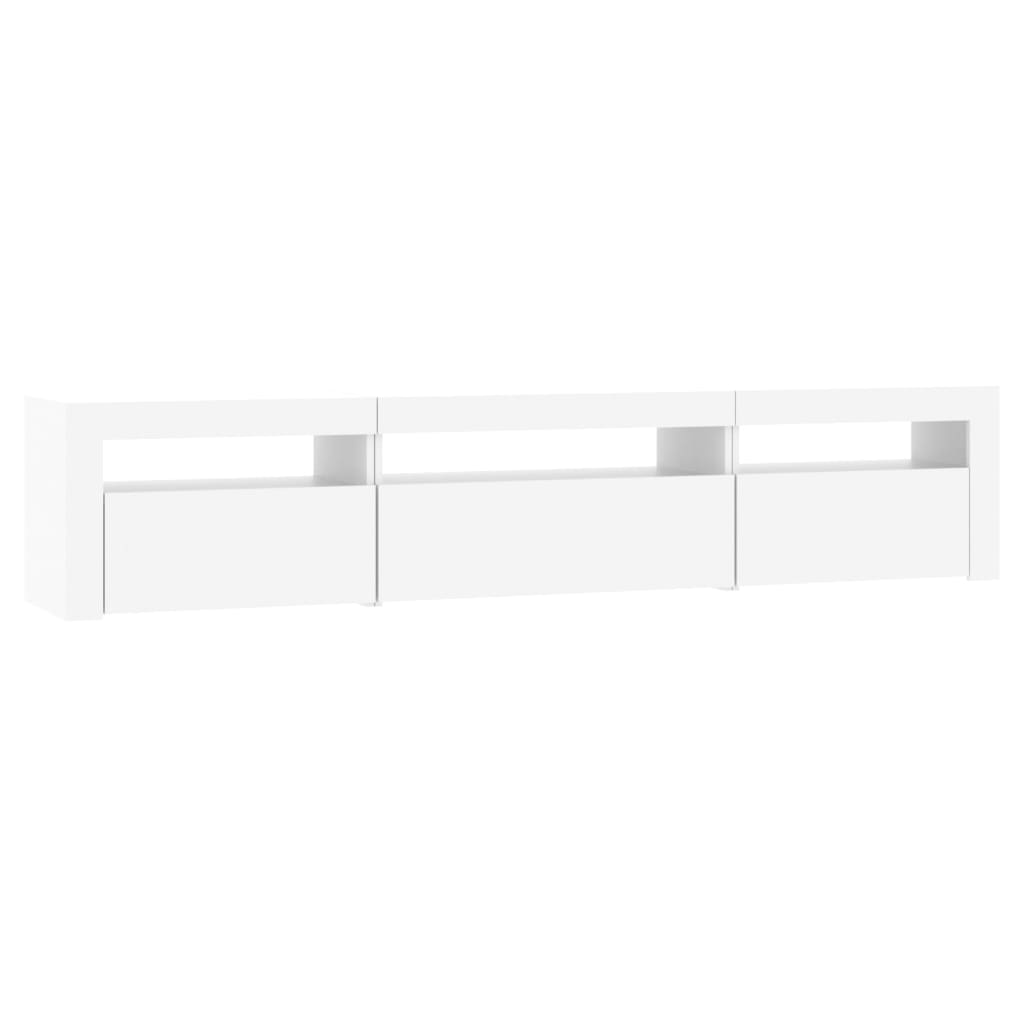 vidaXL Mueble de TV con luces LED blanco 195x35x40 cm