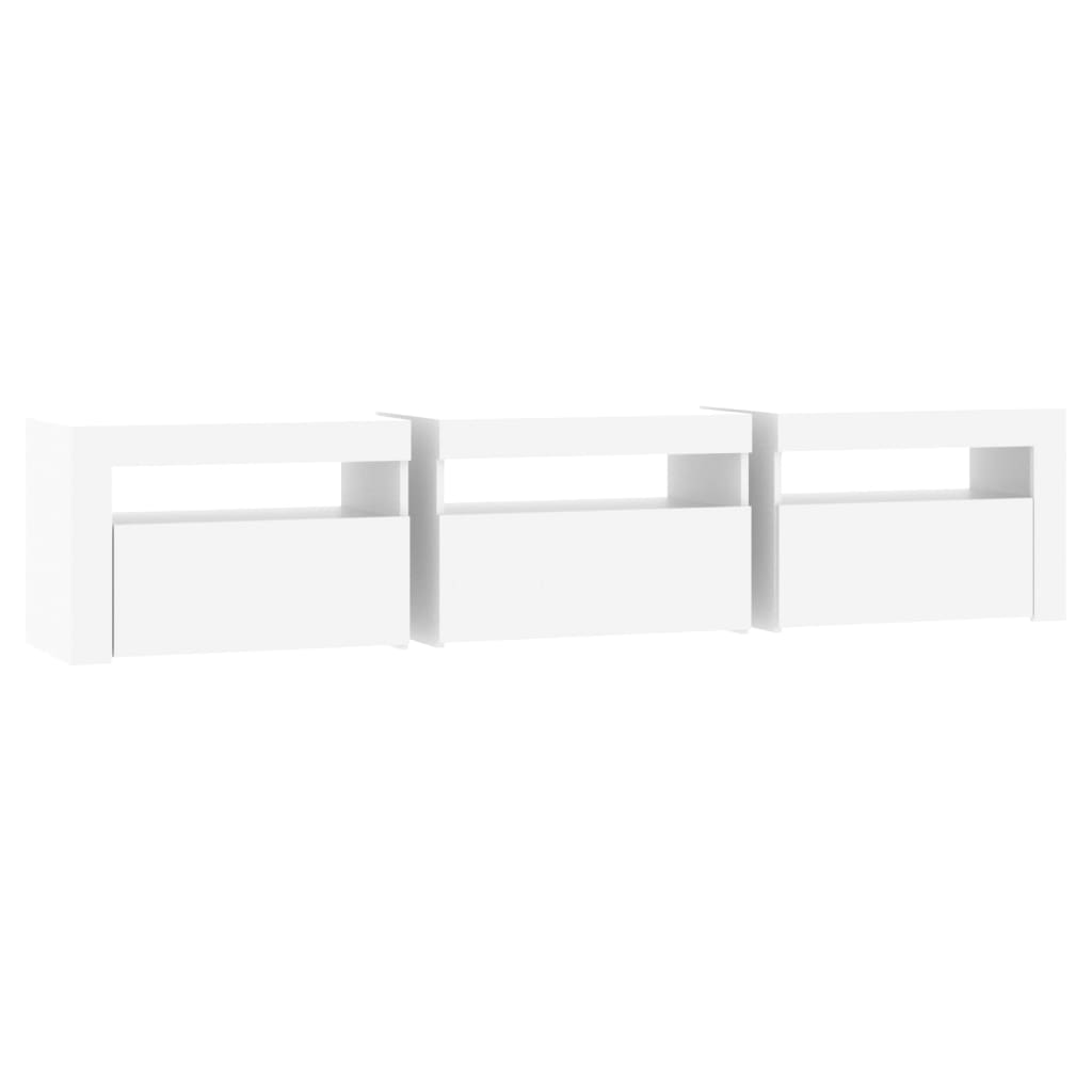 vidaXL Mueble de TV con luces LED blanco 180x35x40 cm