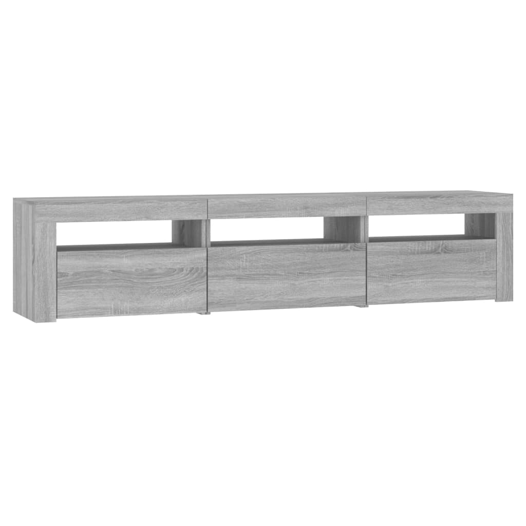 vidaXL Mueble de TV con luces LED gris Sonoma 180x35x40 cm