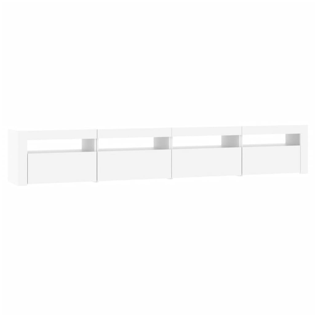 vidaXL Mueble de TV con luces LED blanco 240x35x40 cm