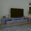 vidaXL Mueble de TV con luces LED gris Sonoma 260x36,5x40 cm