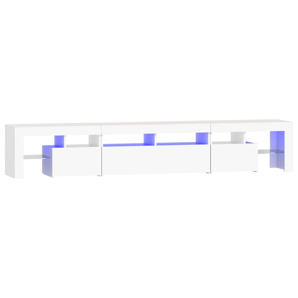 vidaXL Mueble de TV con luces LED blanco 230x36,5x40 cm