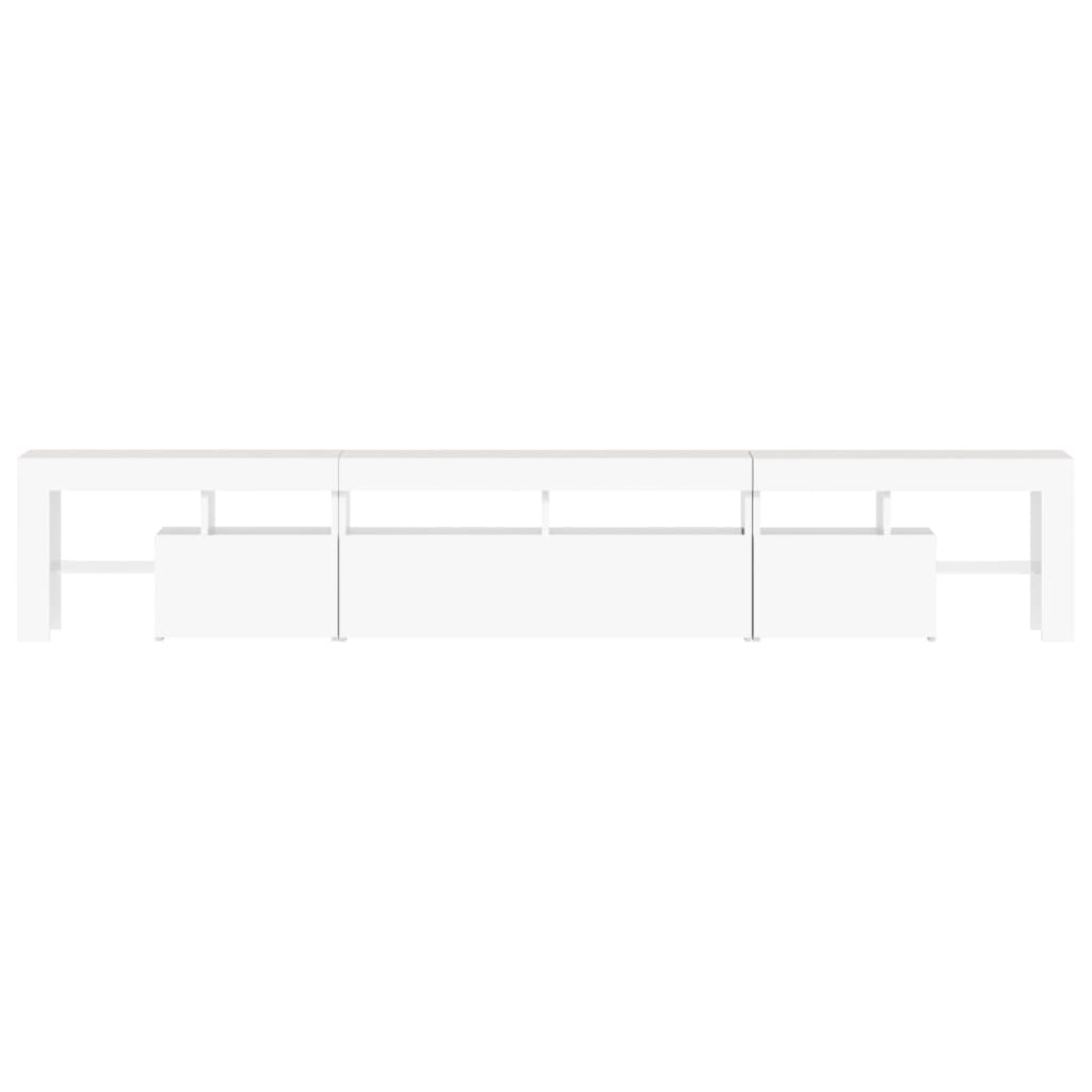 vidaXL Mueble de TV con luces LED blanco 230x36,5x40 cm