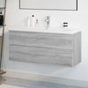 vidaXL Mueble de baño con lavabo madera contrachapada gris Sonoma