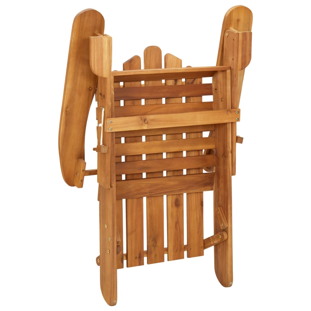 vidaXL Juego de muebles de jardín Adirondack 3 piezas madera acacia