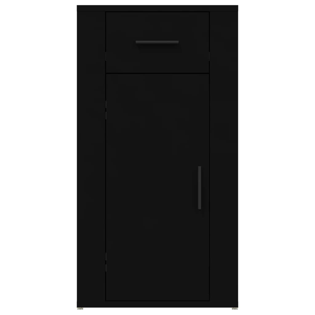 vidaXL Armario de escritorio madera contrachapada negro 40x49x75 cm