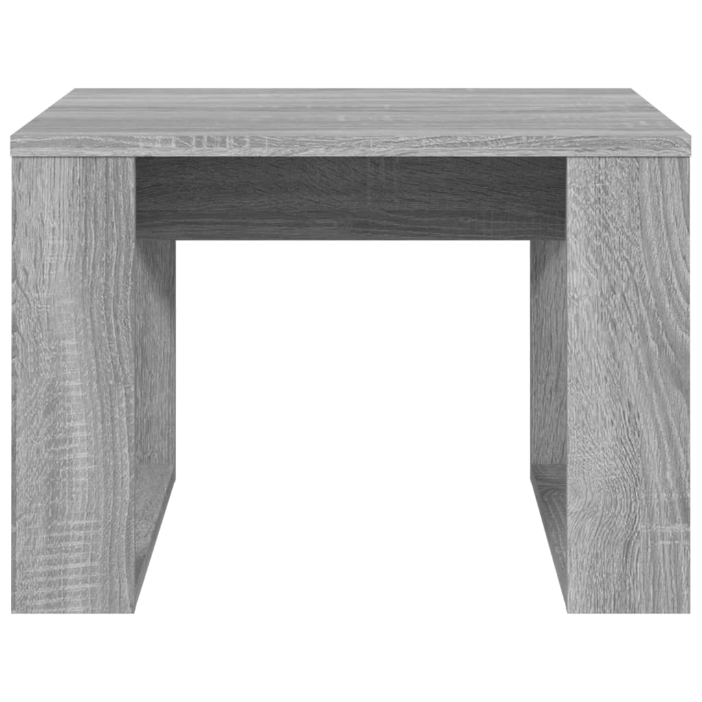 vidaXL Mesa auxiliar madera contrachapada gris Sonoma 50x50x35 cm