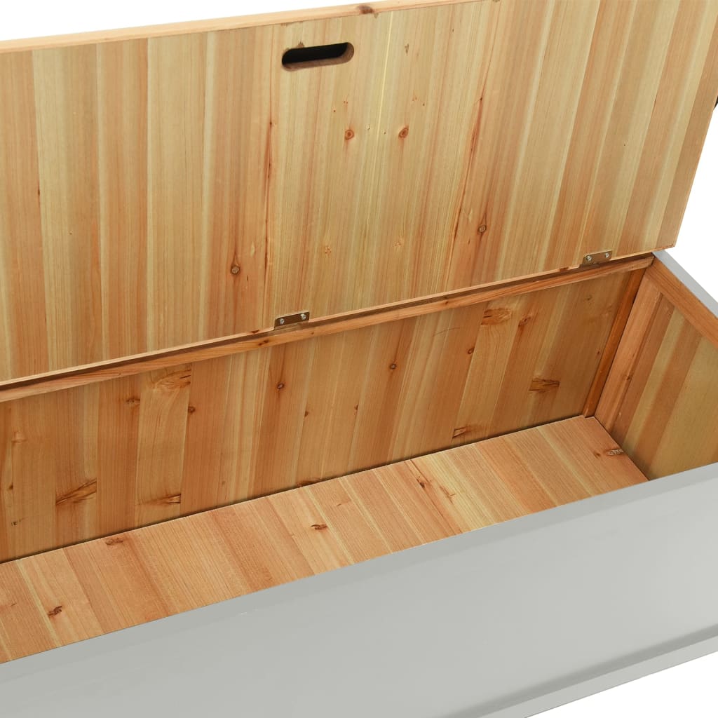 vidaXL Banco madera maciza de abeto gris 107x45x75,5 cm