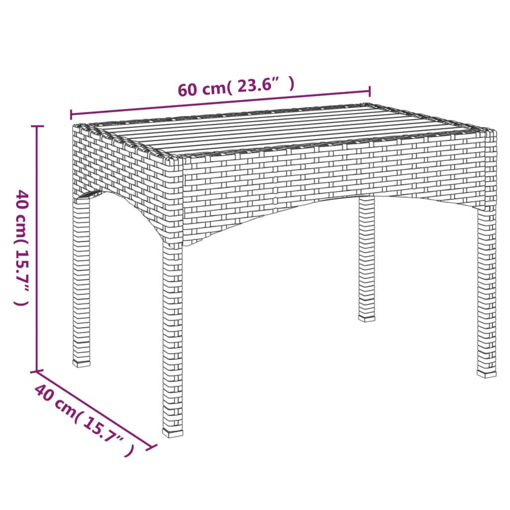 vidaXL Sillas reclinables jardín 2 uds con mesa ratán sintético negro