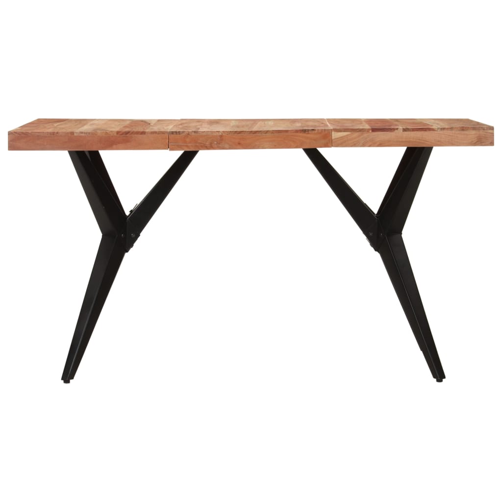 vidaXL Mesa de comedor madera maciza de acacia negra 140x70x76 cm