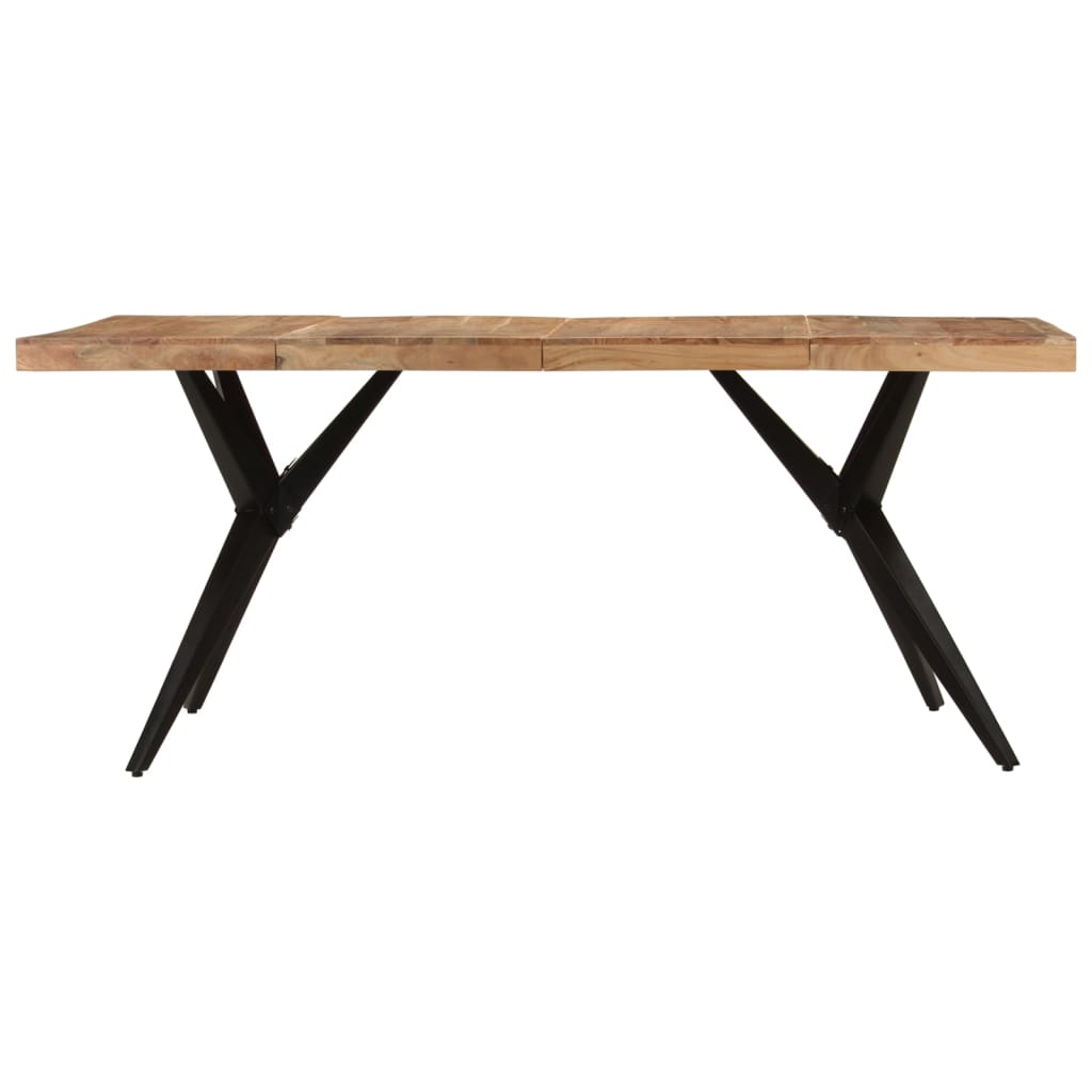 vidaXL Mesa de comedor madera maciza de acacia negra 180x90x77 cm