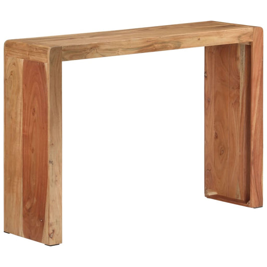 vidaXL Mesa consola madera maciza de acacia 110x30x76 cm