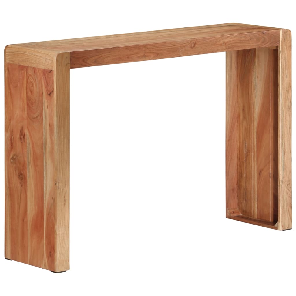 vidaXL Mesa consola madera maciza de acacia 110x30x76 cm