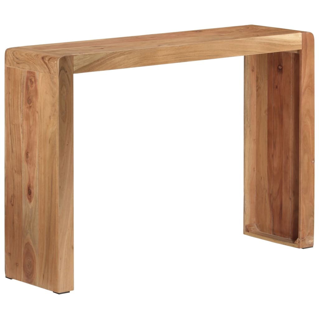 vidaXL Mesa consola madera maciza de acacia 110x30x76 cm