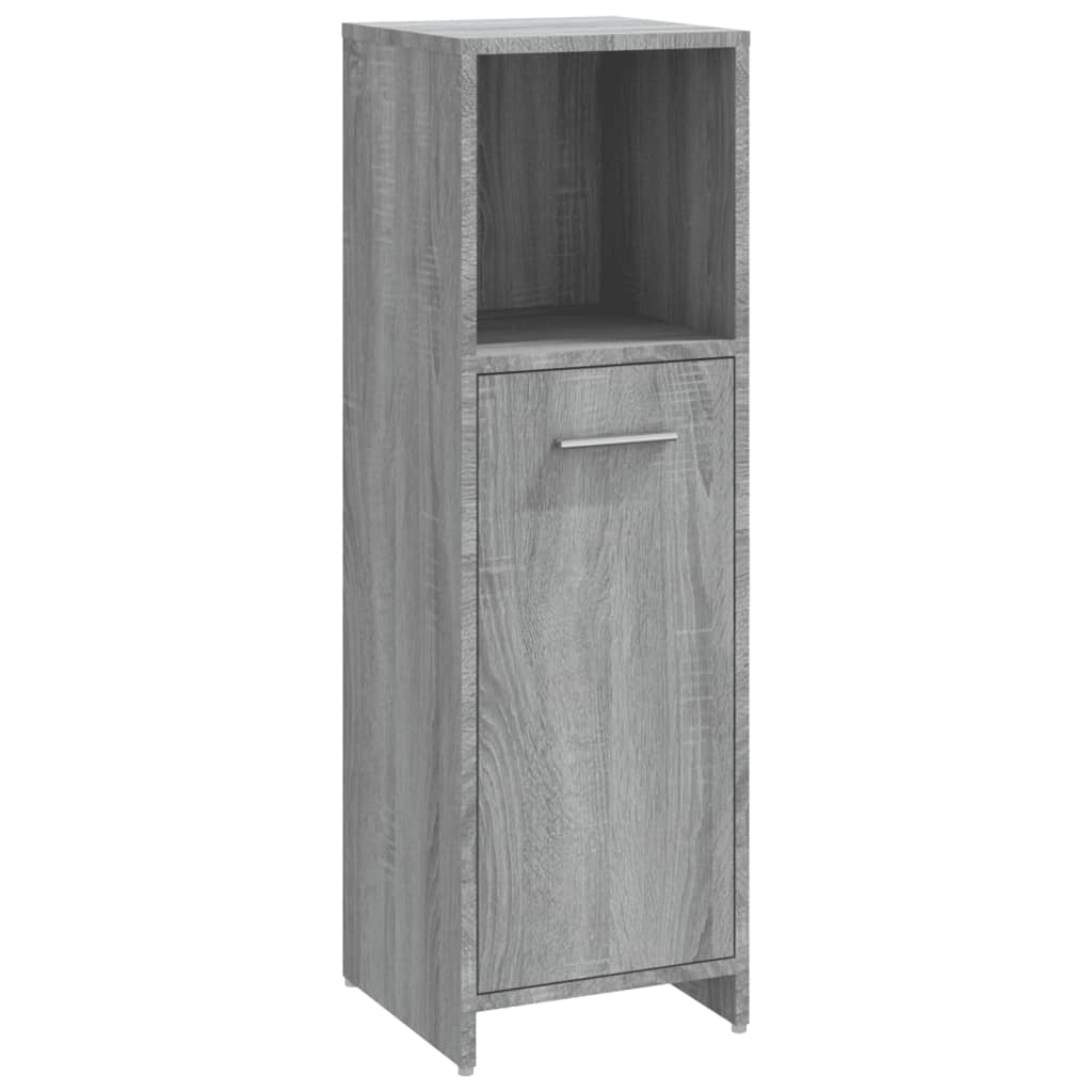 vidaXL Set de muebles de baño 3 pzas madera contrachapada gris sonoma