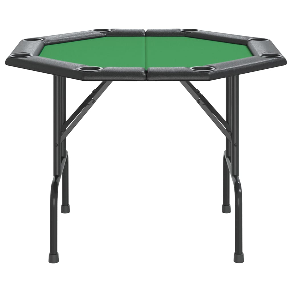 vidaXL Mesa de póquer plegable para 8 jugadores verde 108x108x75 cm